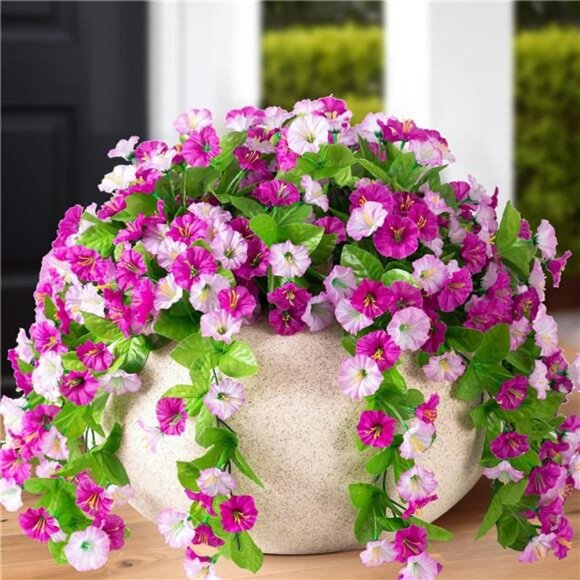 Artificial Fake Hanging Flowers Plants for Outdoor Spring Summer Decoration - Picture 6 of 7